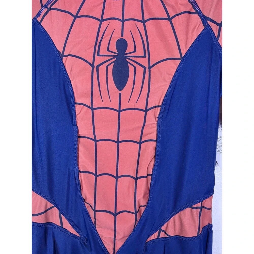 Disney Spider-Man Adaptive Swimsuit Kids XL Red Blue One Piece UPF 50+